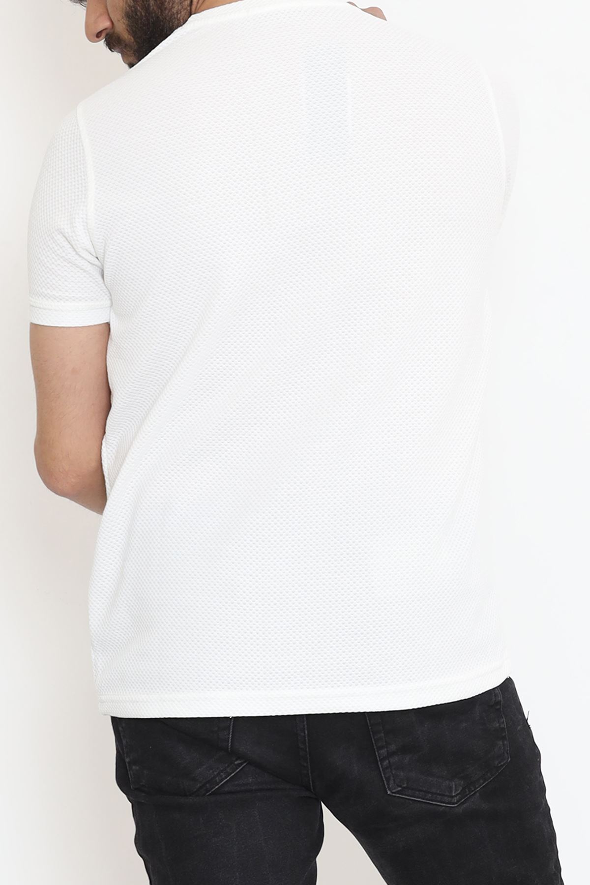 Wide Honeycomb T-shirt Off-White - 152424.275.