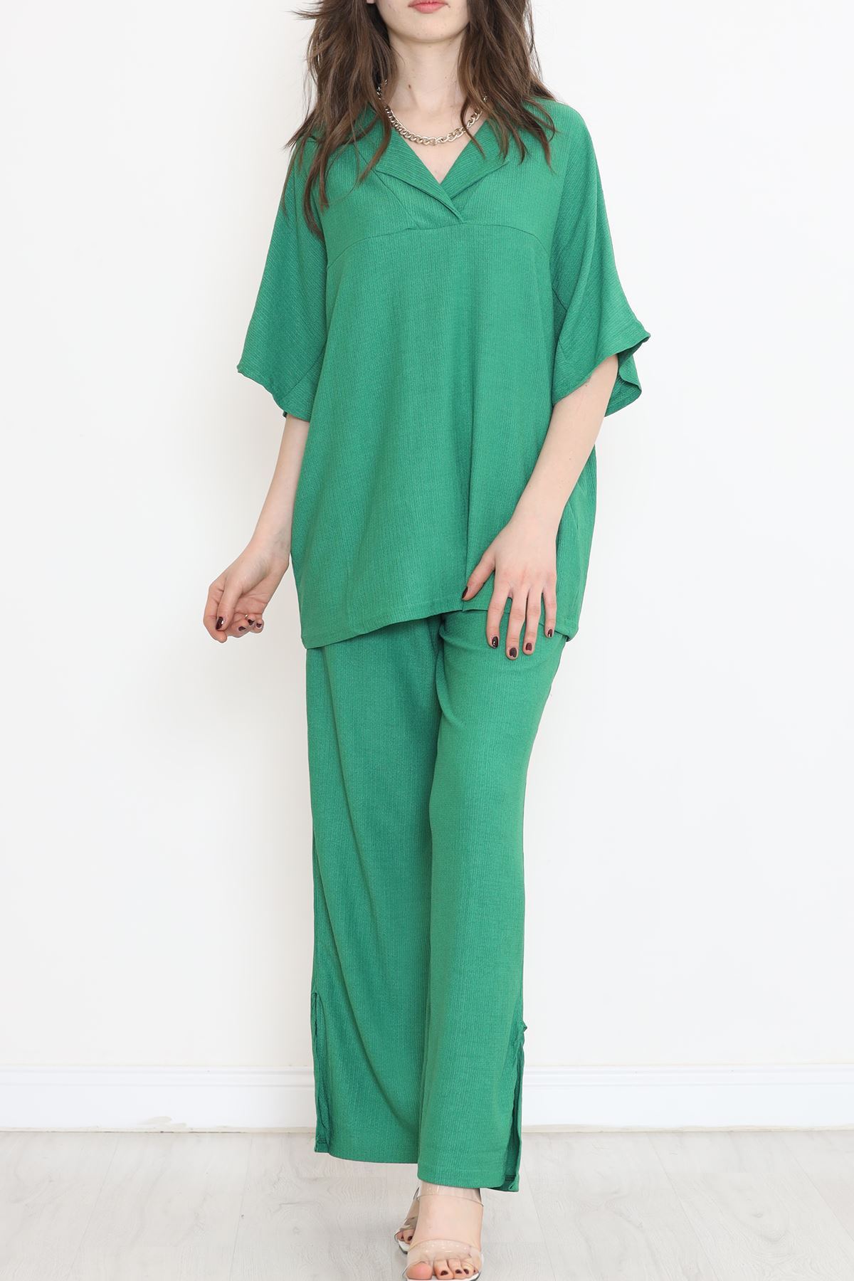 Double-breasted Collar Suit Green - 6782.1254.