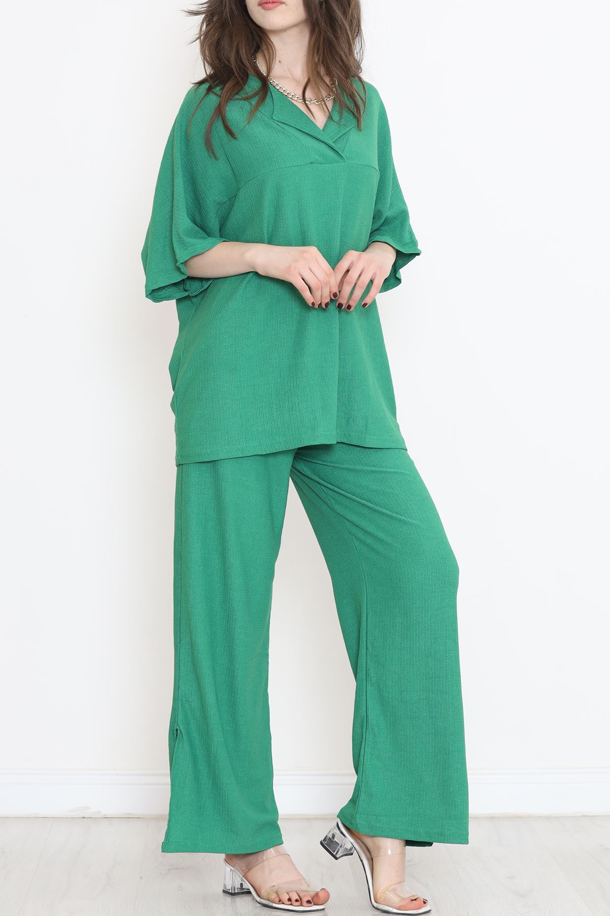 Double-breasted Collar Suit Green - 6782.1254.