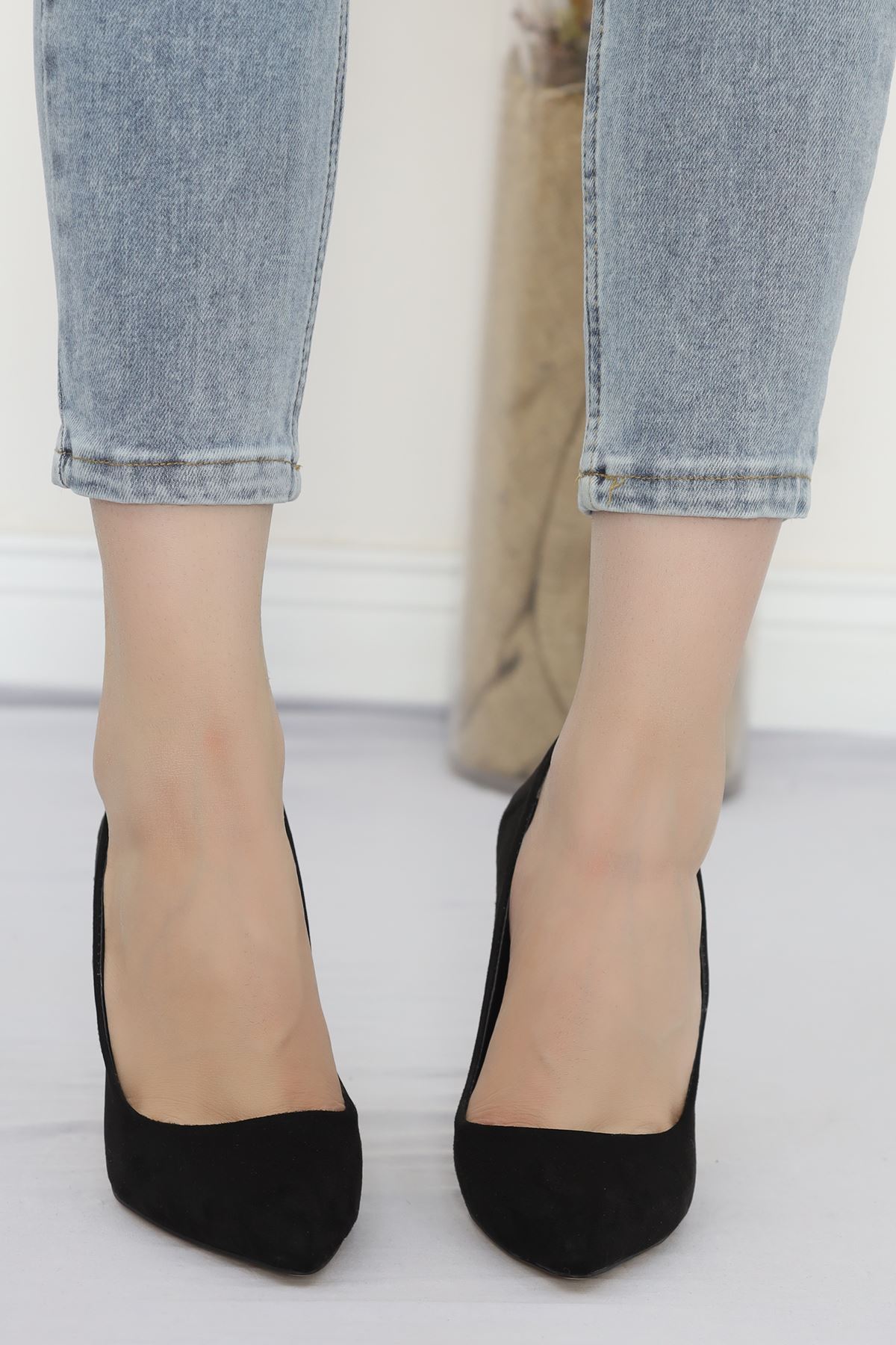 10 Cm Heeled Shoes Suede Black - 17348.264.