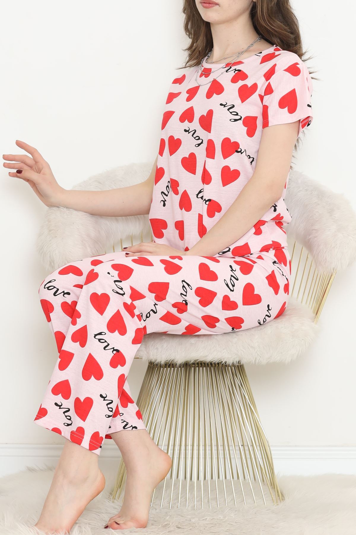 Patterned Pajama Set Pudrakalpli - 130.1287.