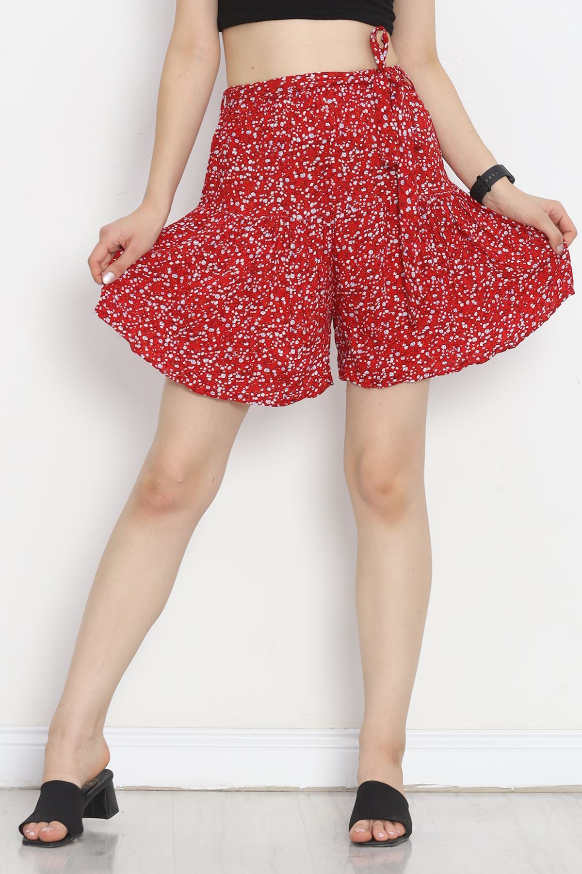 Skirt with Belted Shorts Red1 - 16701.1355.