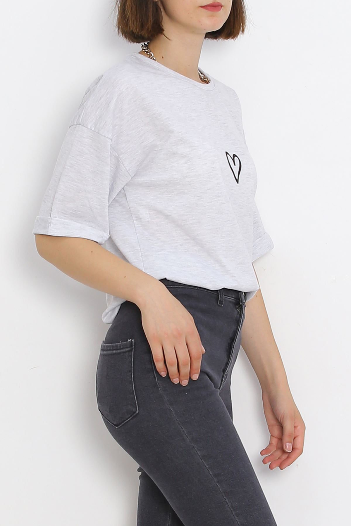 Double Sleeve Printed T-Shirt Gray - 16556.1567.