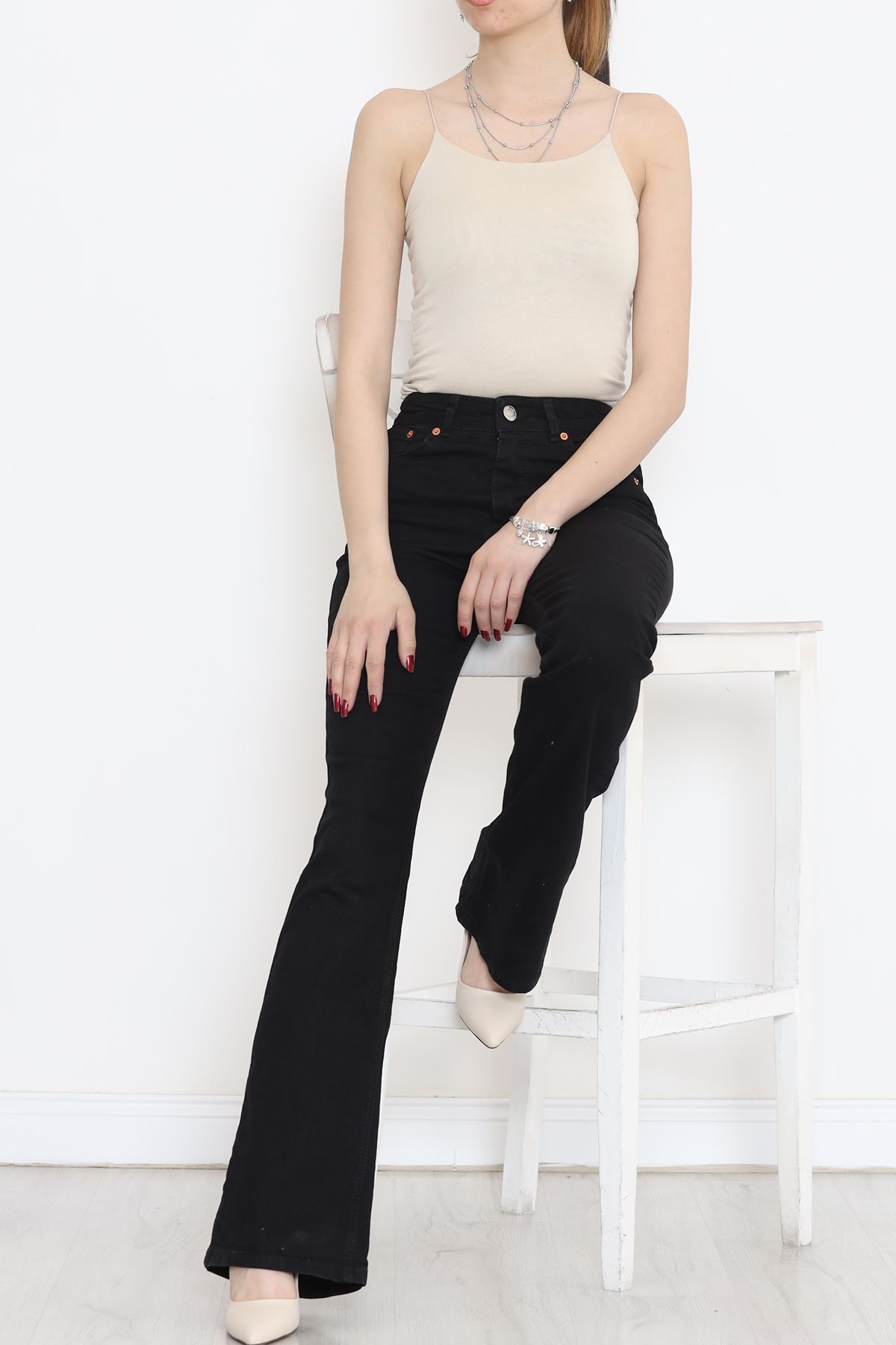 Flared Fade-Free Jeans Black1 - 1248.1431.