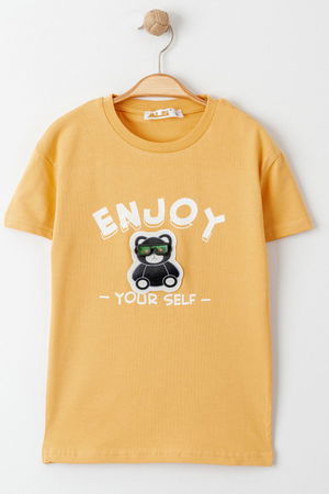 3-7 Years Printed Kids T-Shirt Mustard - 224778.1576.