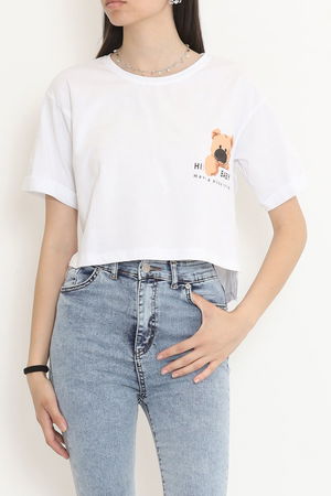 Printed Double Sleeve T-shirt White - 16490.1567.