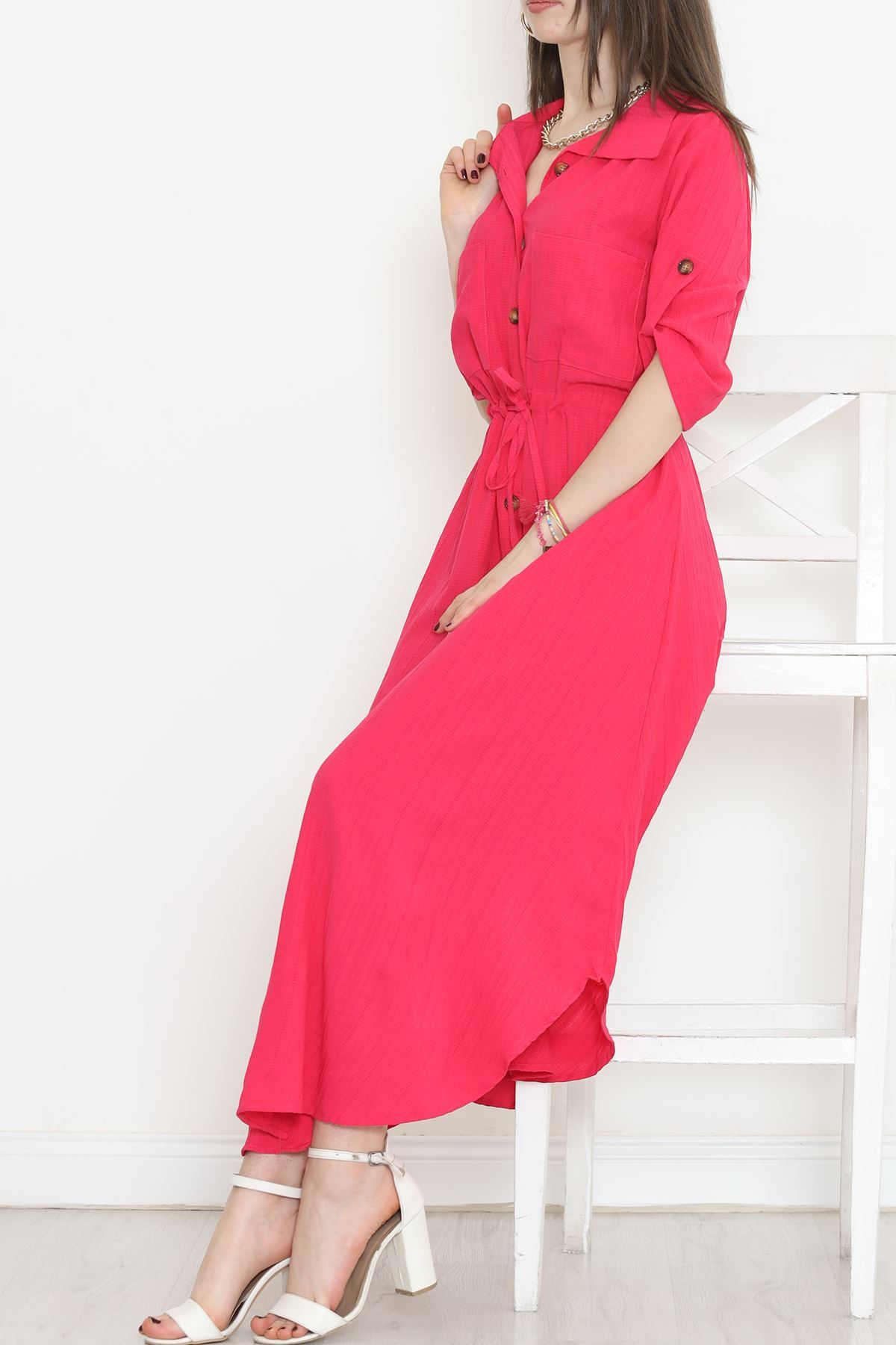 Double Pocket Dress Fuchsia - 152343.701.