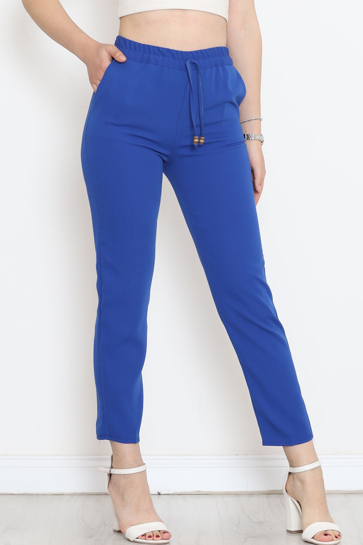 Crepe Lace-up Detailed Pants Saks - 152429.1778.