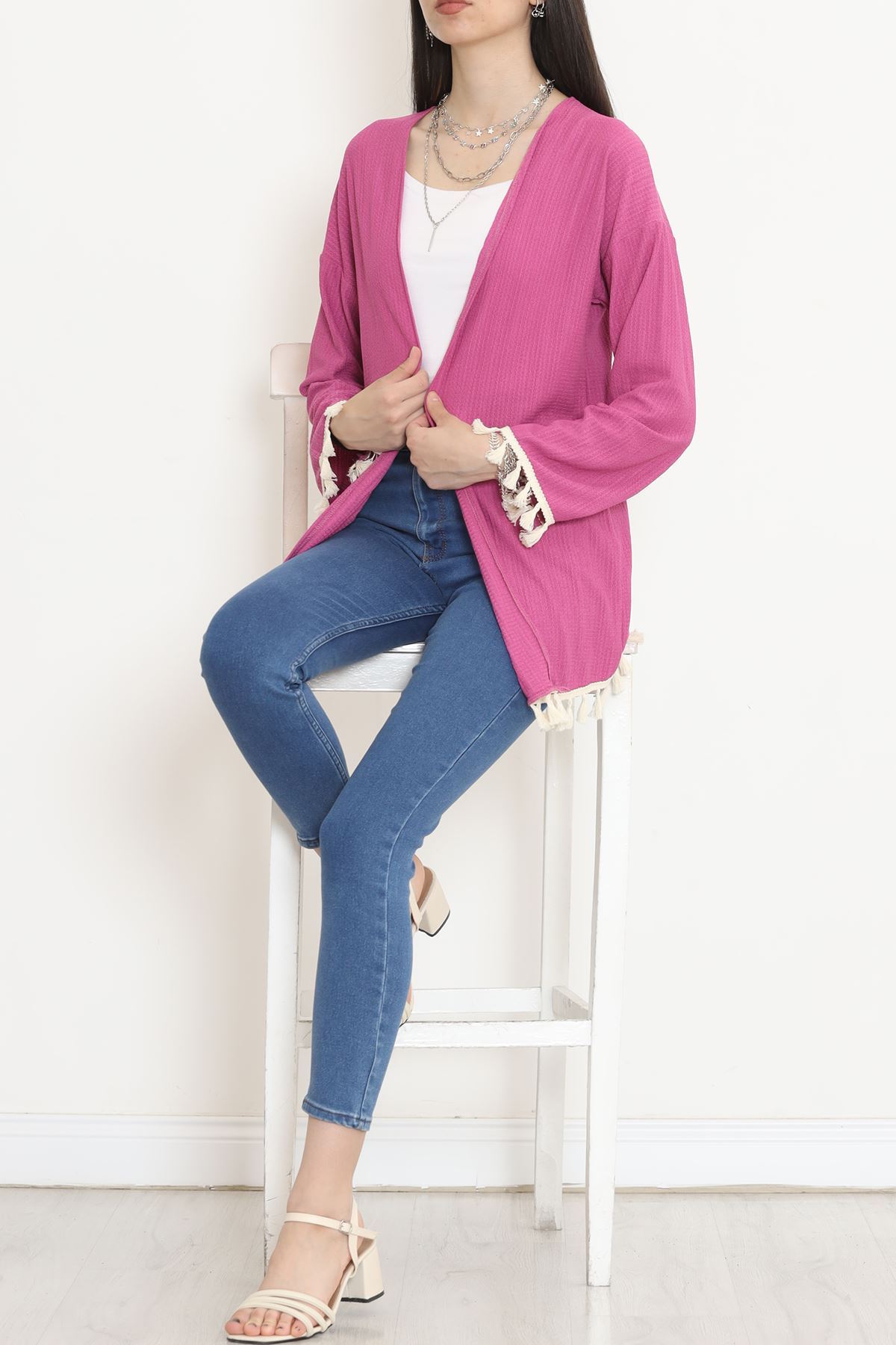 Kimono Fuchsia with Pompom - 12577.631.