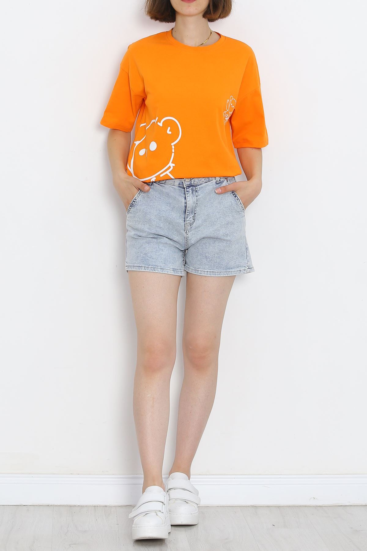 Printed Oversize T-Shirt Orange - 16502.1567.