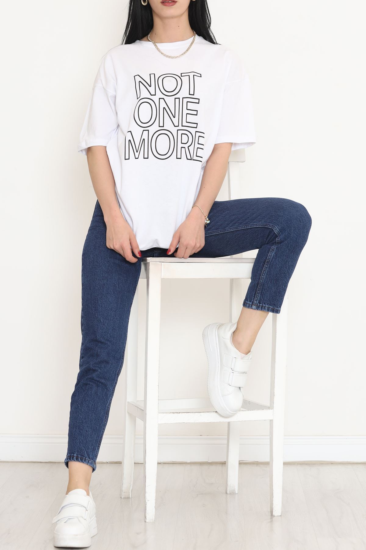 Printed Oversize T-shirt White - 16504.1567.