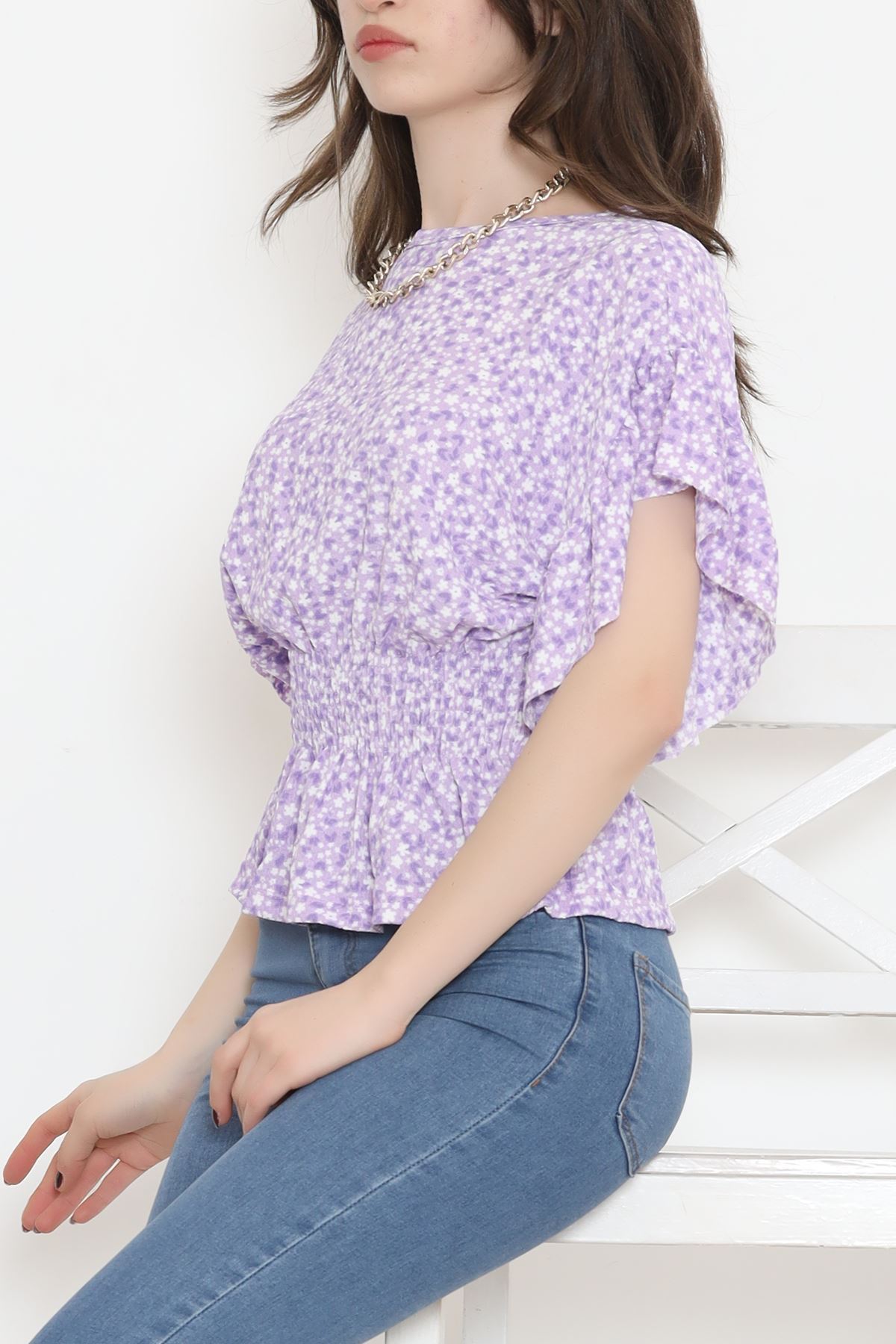 Shirred Blouse Purple - 2495.555.