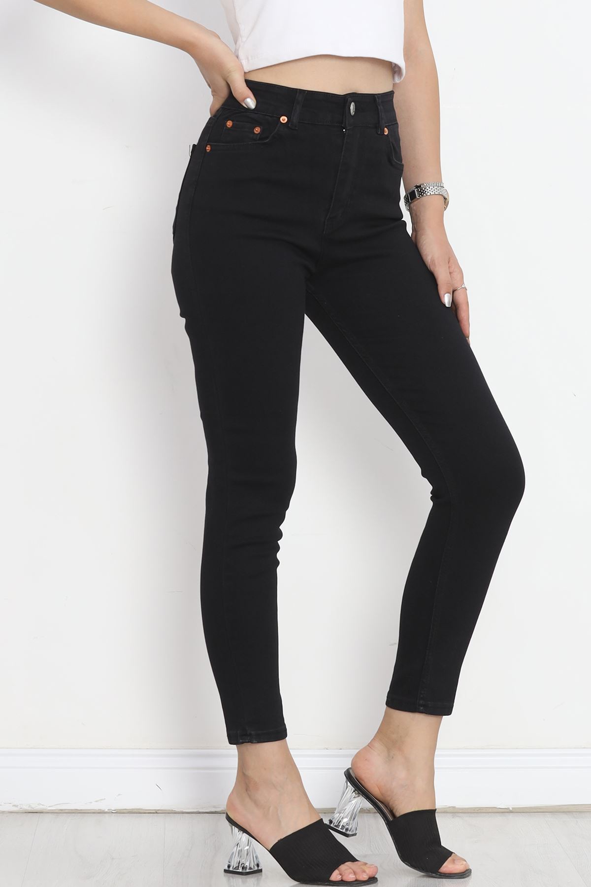 Narrow Leg Lycra Jeans Black1 - 18683.1431.