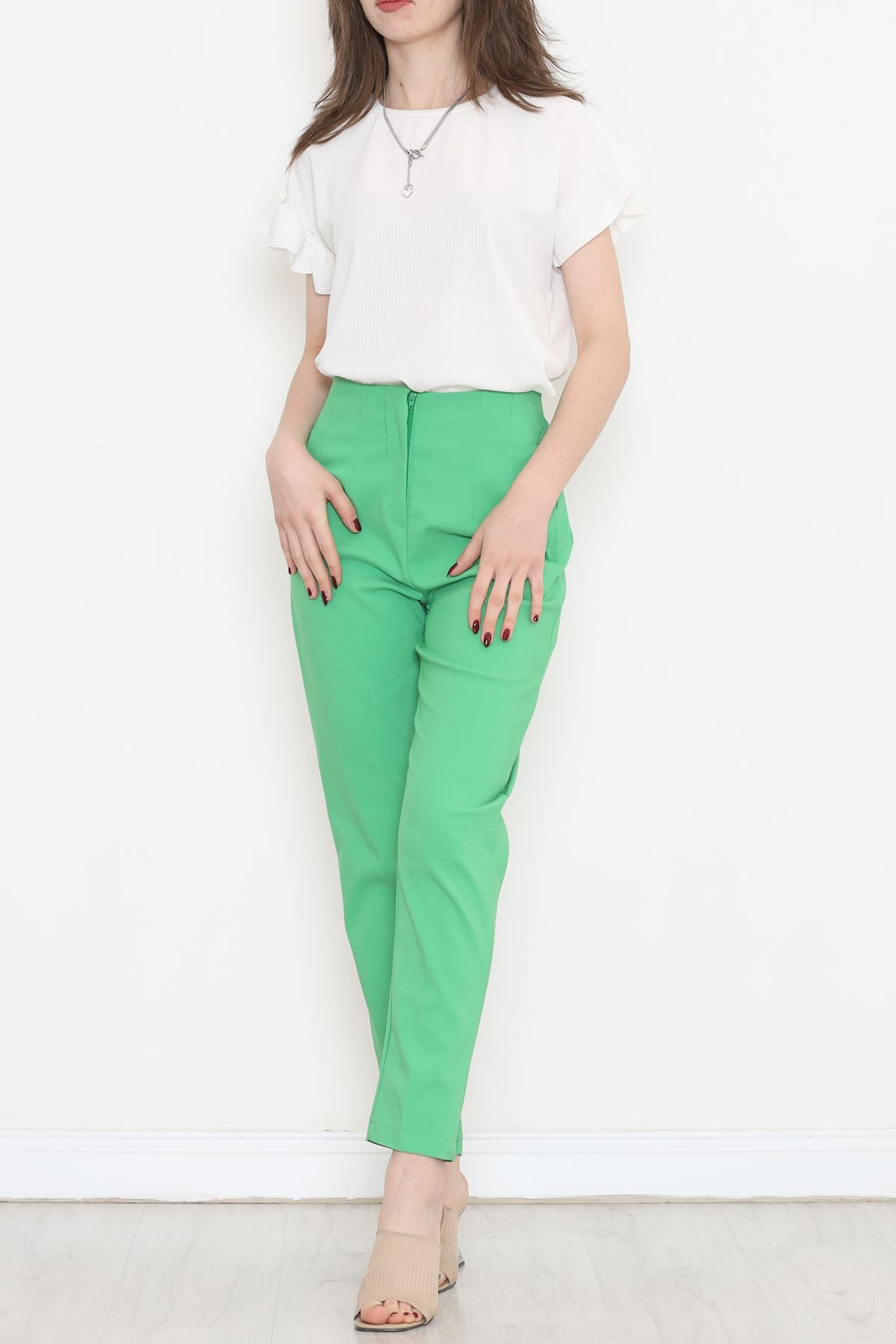 Double Trousers with Waist Cuffs Green - 20647.683.