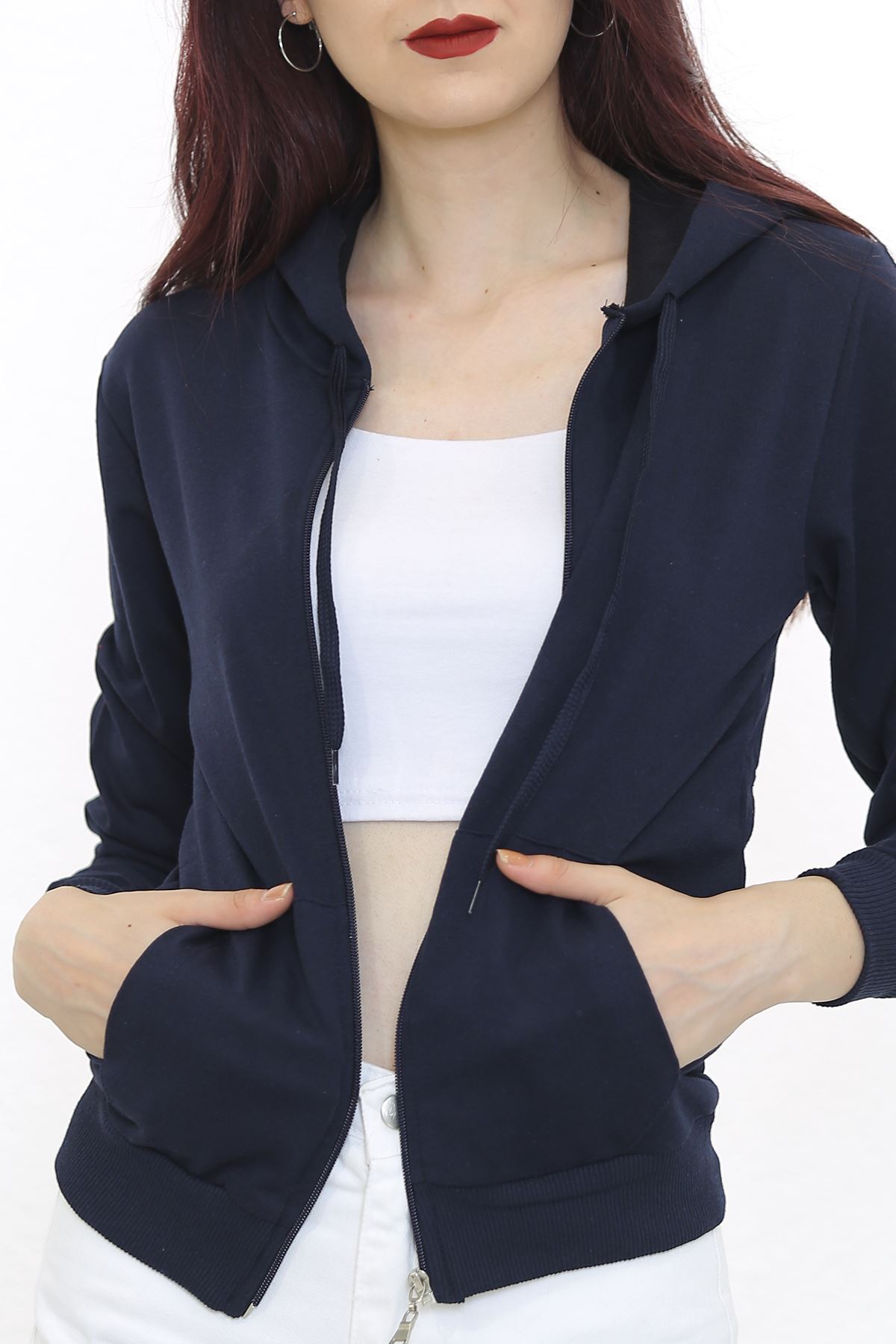 Hooded Zipper Sweat Navy Blue - 3001.275.