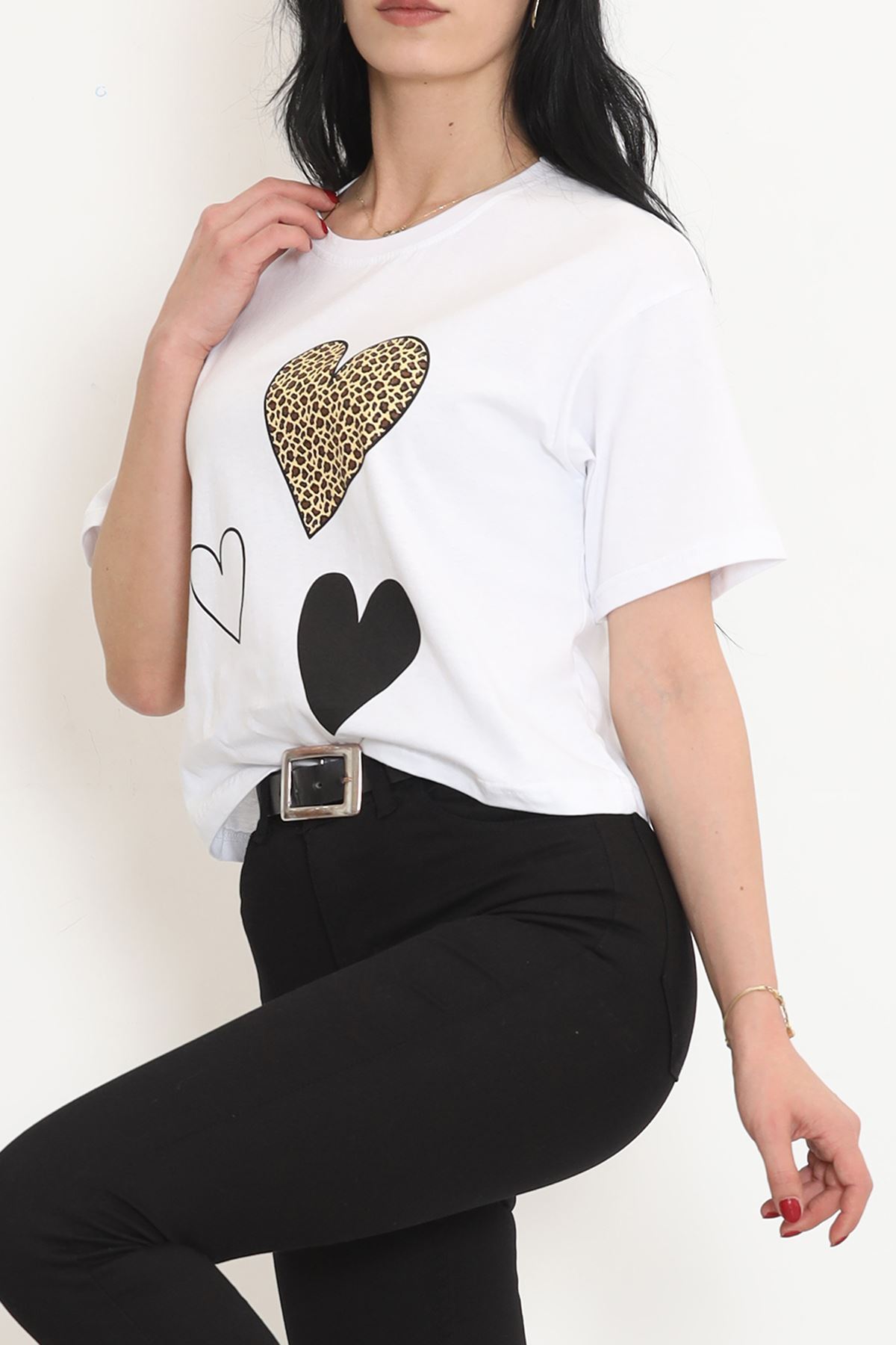 Printed Crop T-shirt White - 16477.1567.