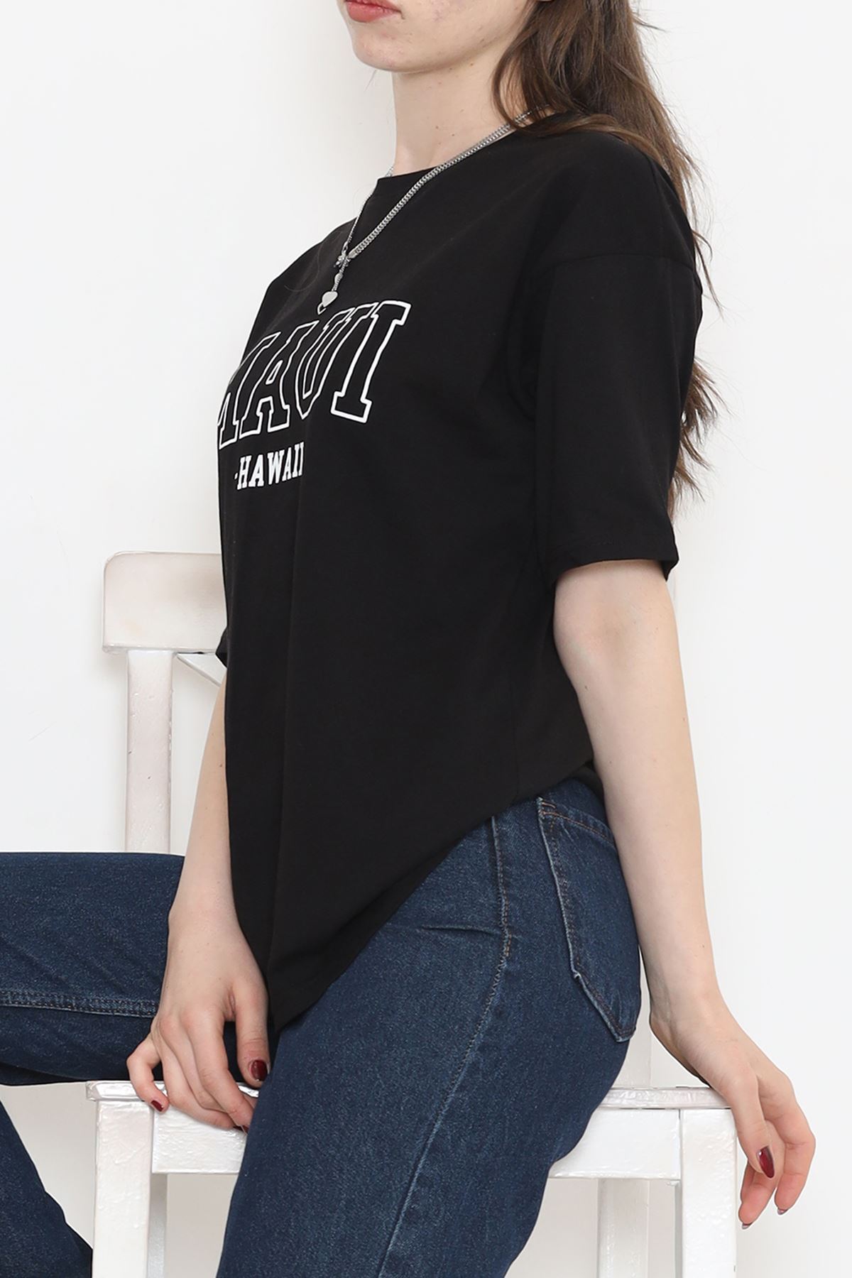 Printed Crew Neck T-shirt Black - 16513.1567.