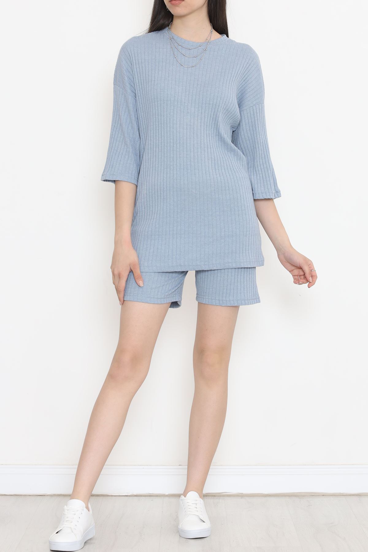 Crew Neck Shorts Set Blue - 11552.1567.