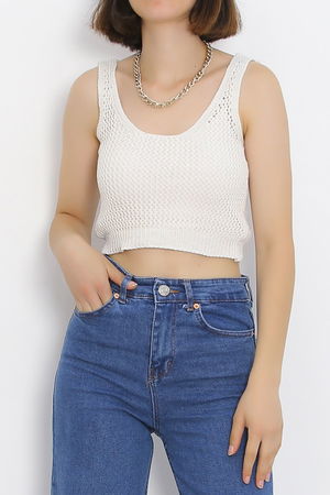 Strappy Crop Sweater Tank Beige - 18955.1247.