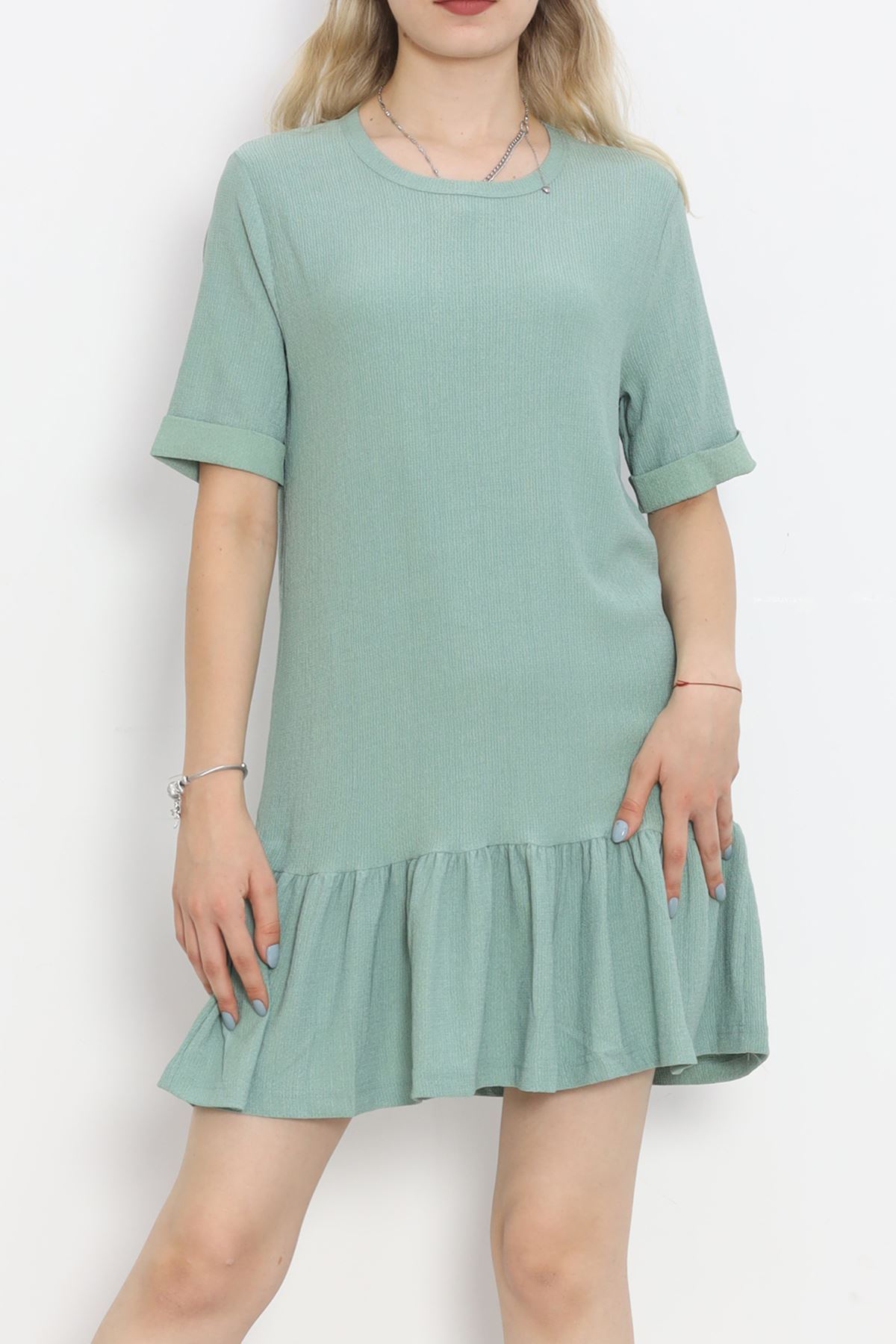 Short Sleeve Burümcük Dress Mint - 18877.1059.