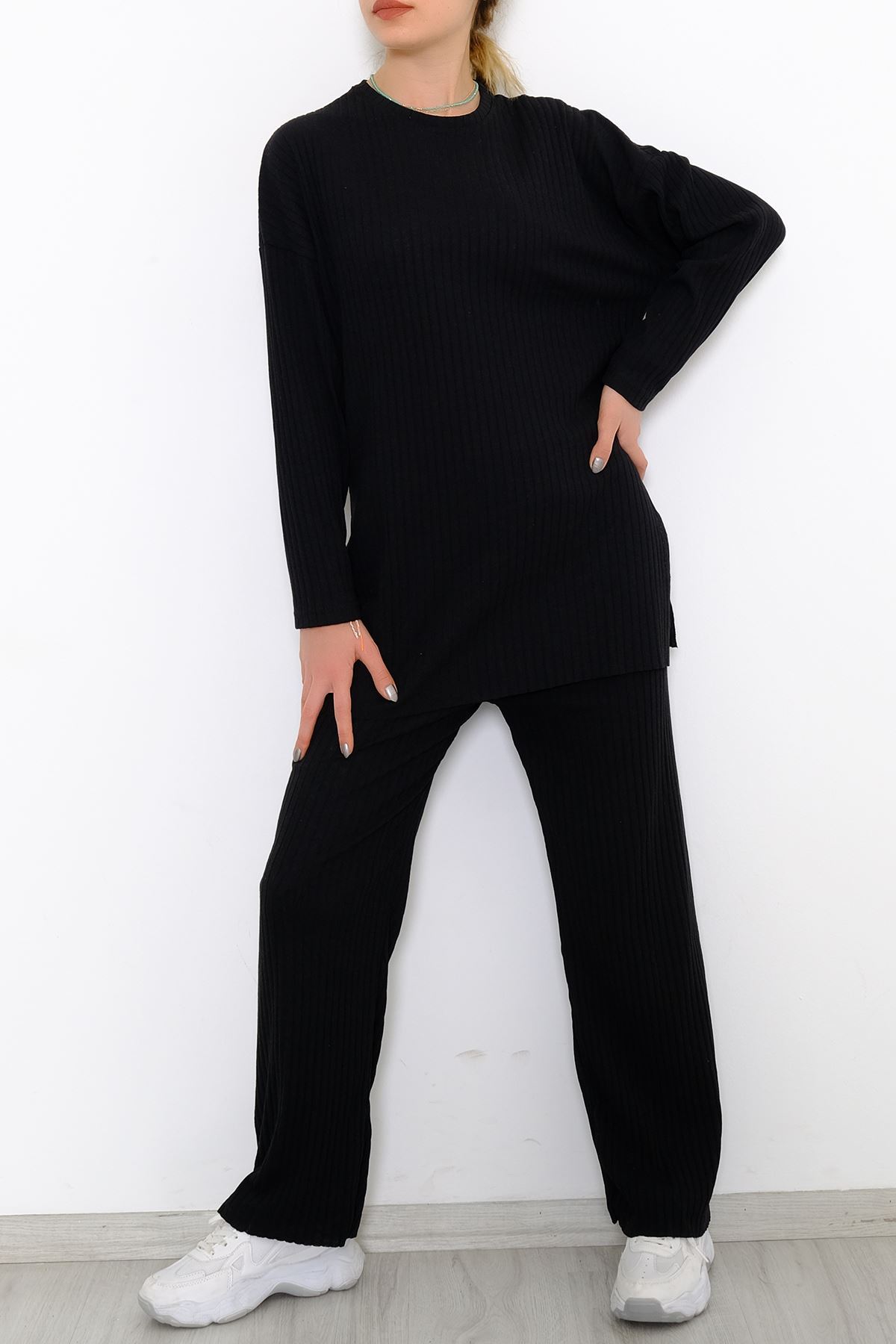 Long Sleeve Fitted Suit Black - 10147.1567.