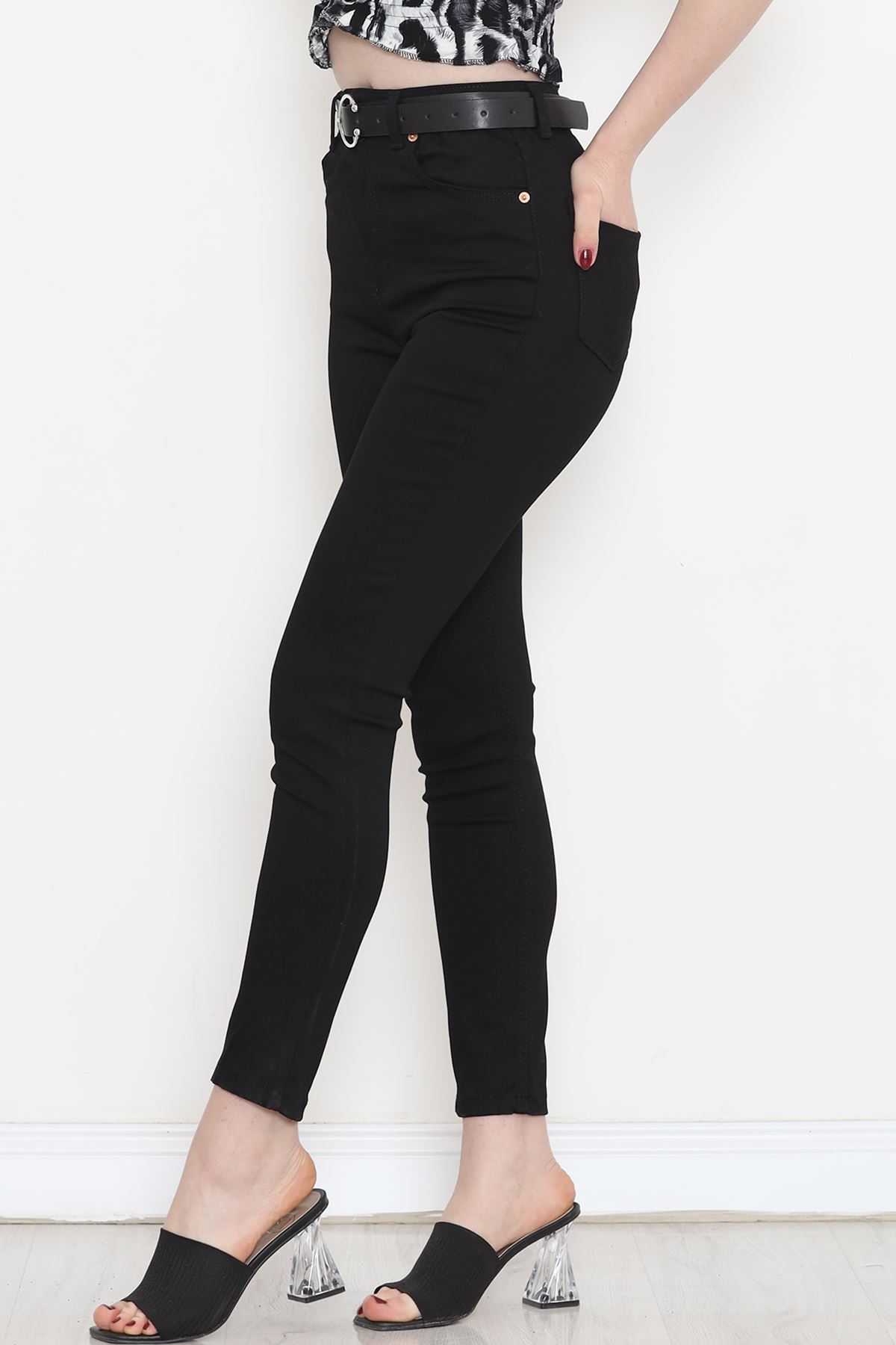 Narrow Leg Lycra Jeans Black1 - 18221.1431.