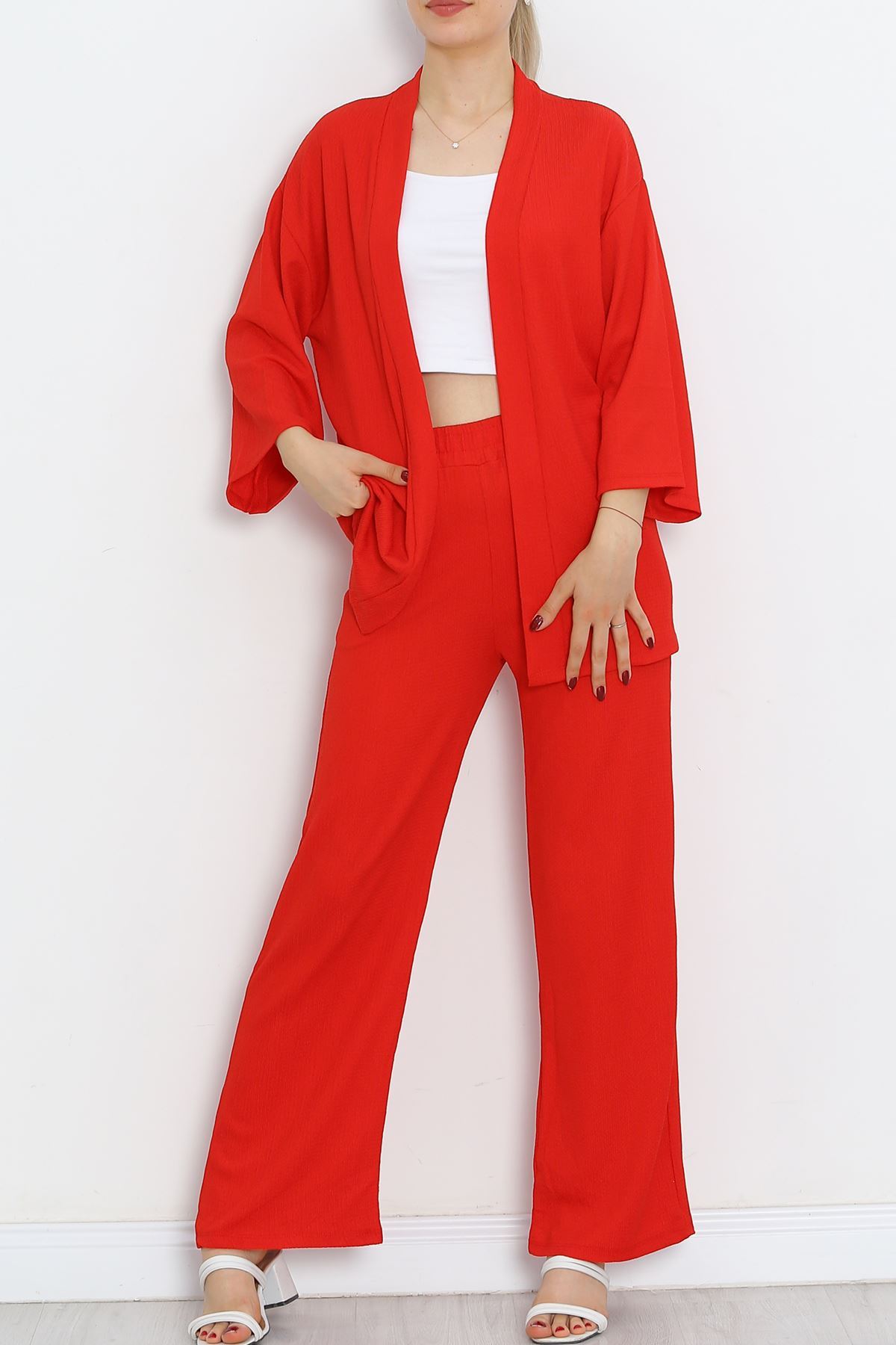 Long Kimono Suit Red - 722.1247.