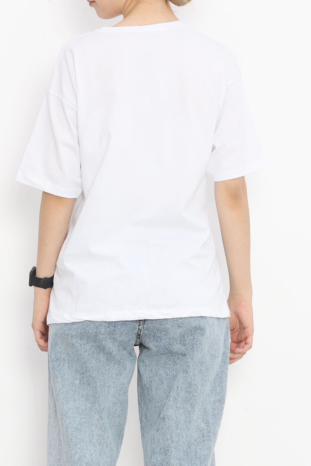 Printed Crew Neck T-shirt White - 16510.1567.