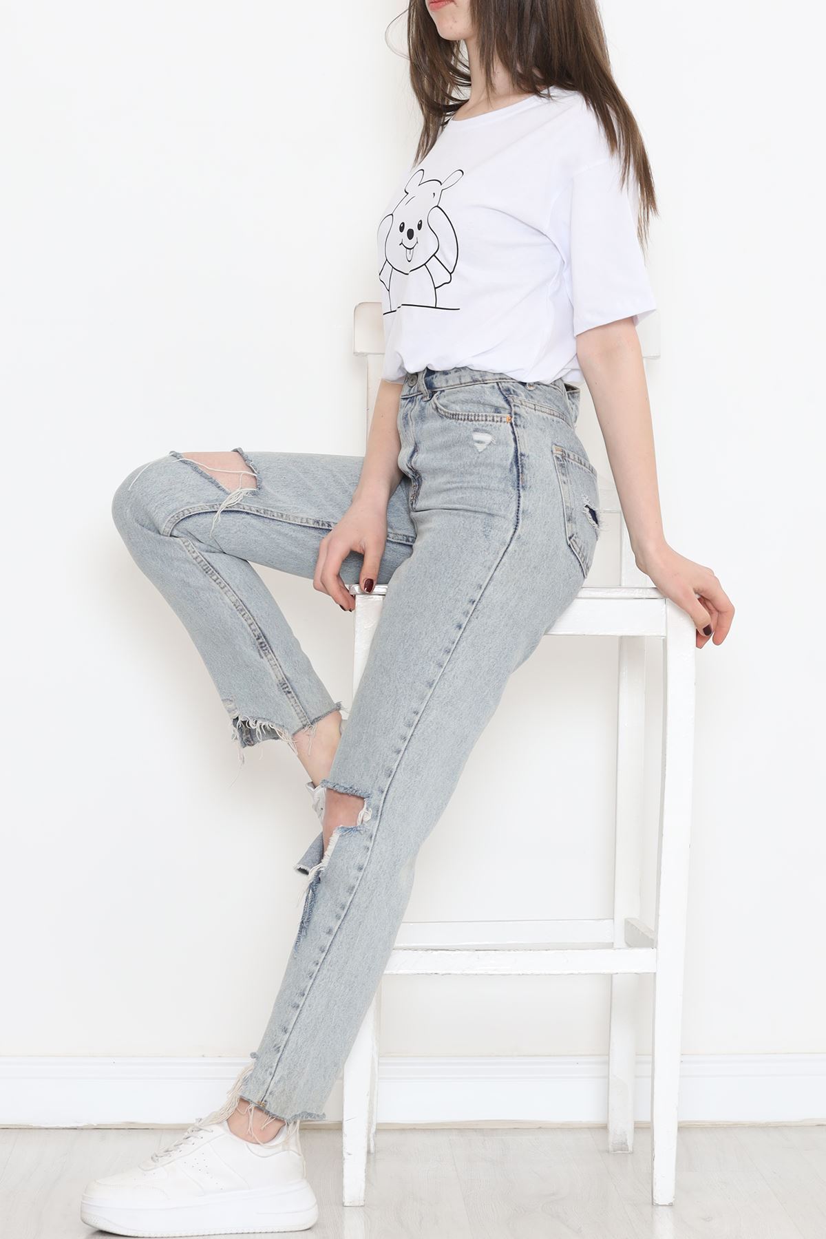 T-shirt with elastic waist White - 16541.1567.