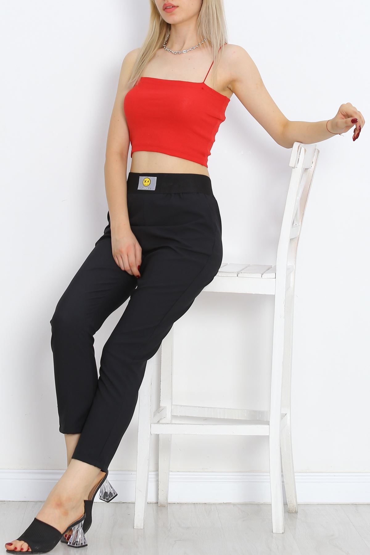 Elastic Waist Pants Black - 20878.683.