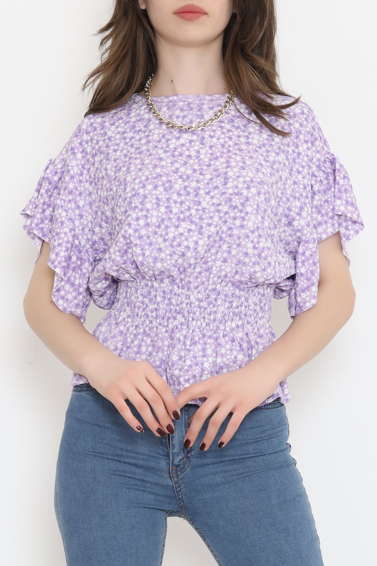 Shirred Blouse Purple - 2495.555.