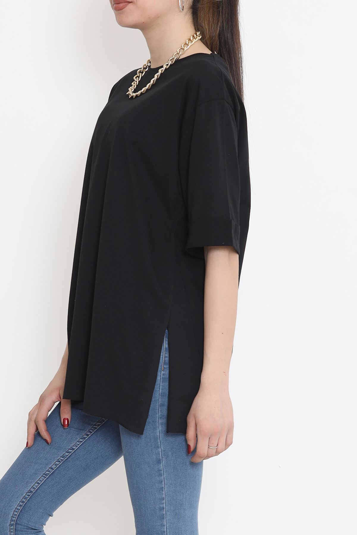 Plus Size Double Sleeve T-Shirt Black - 15788.253.