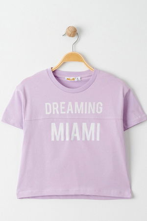 8-12 Years Printed Kids T-Shirt Lilac - 724678.1576.