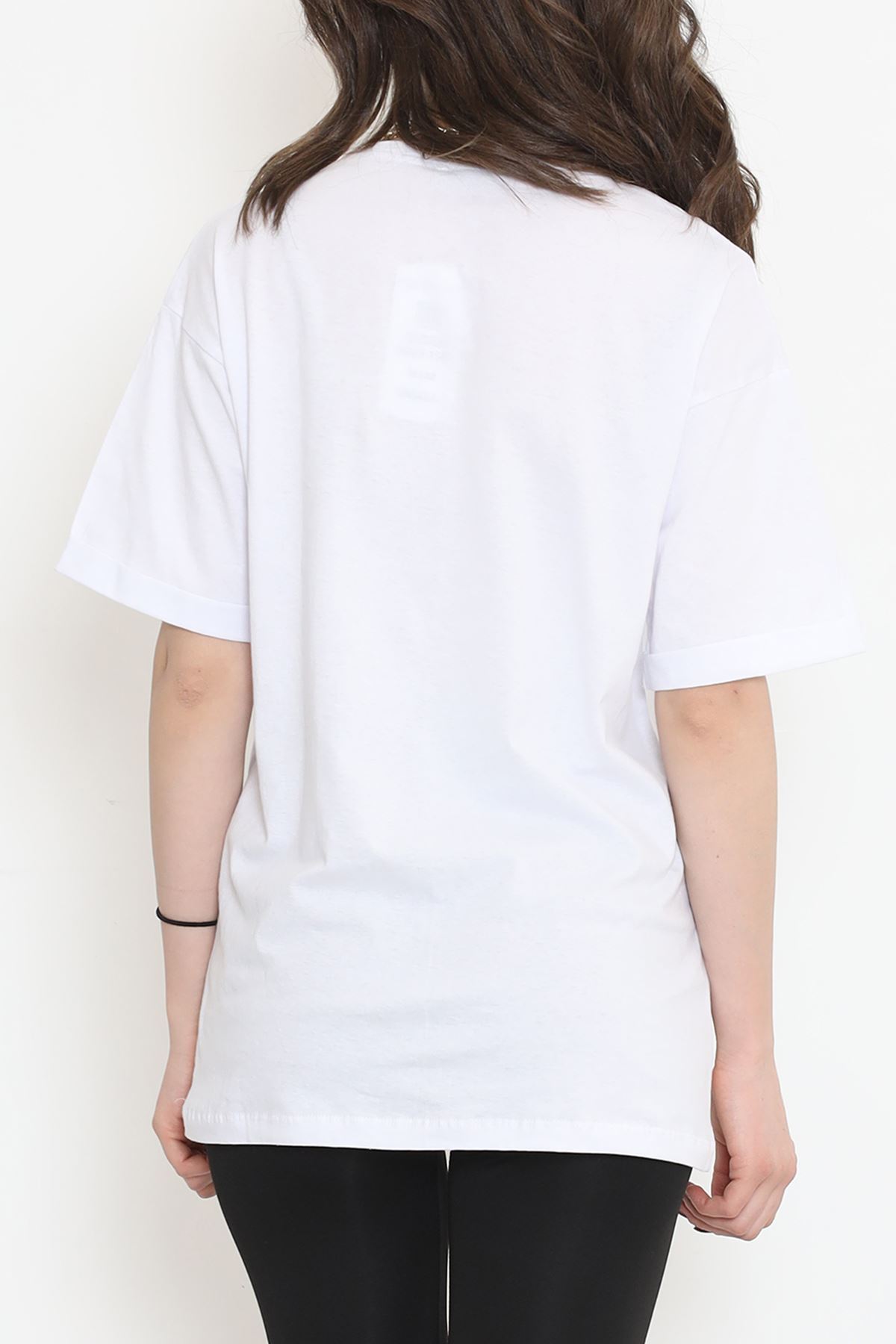 Printed Double Sleeve T-shirt White - 16525.1567.