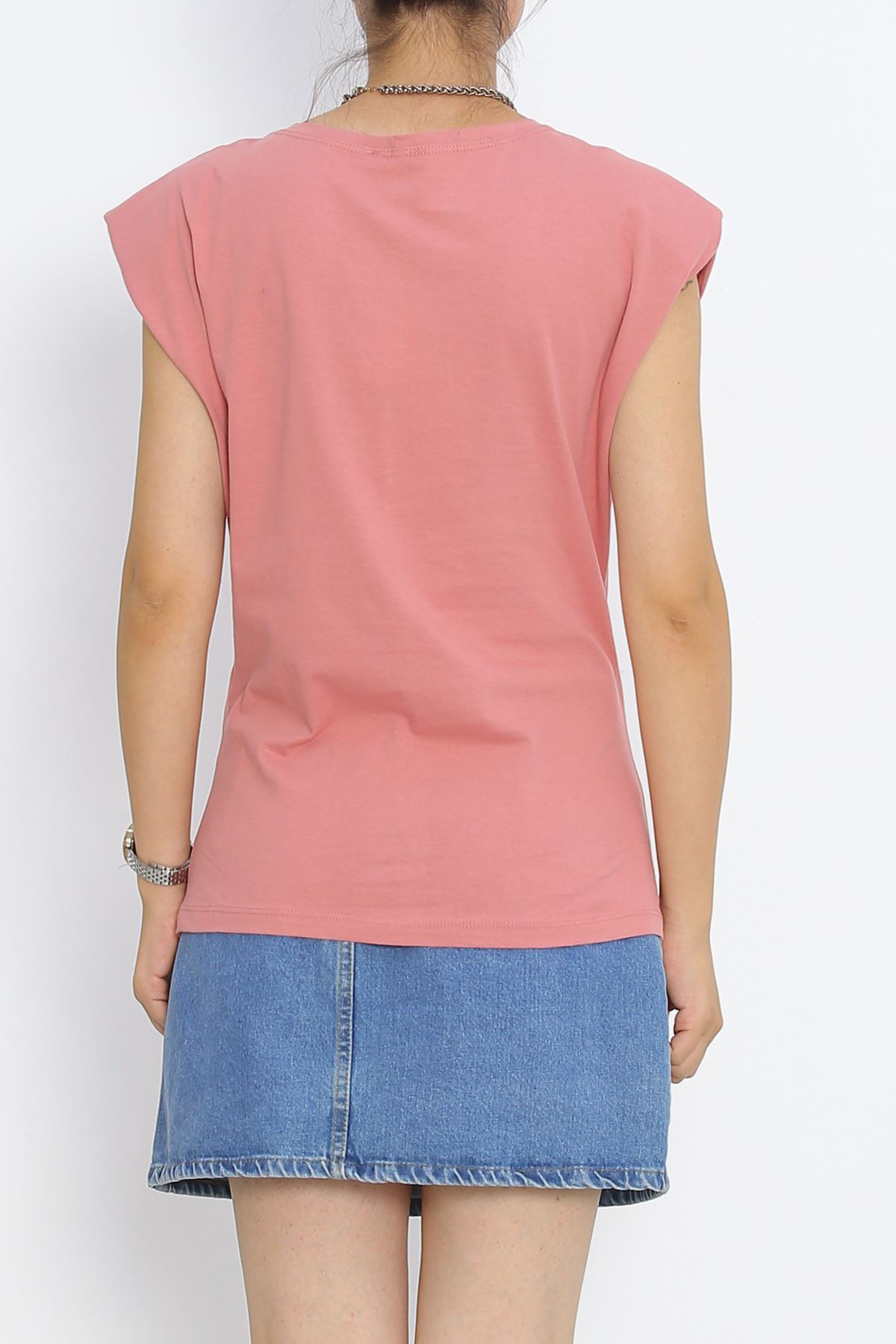 Sleeveless T-shirt Rose with Wadding - 15874.1567.