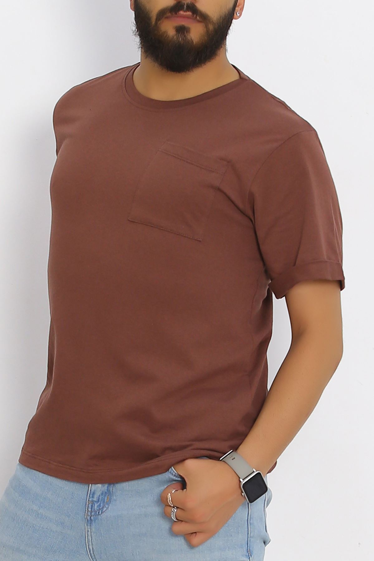 Men's T-shirt with Pockets Coffee - 20029.1567.