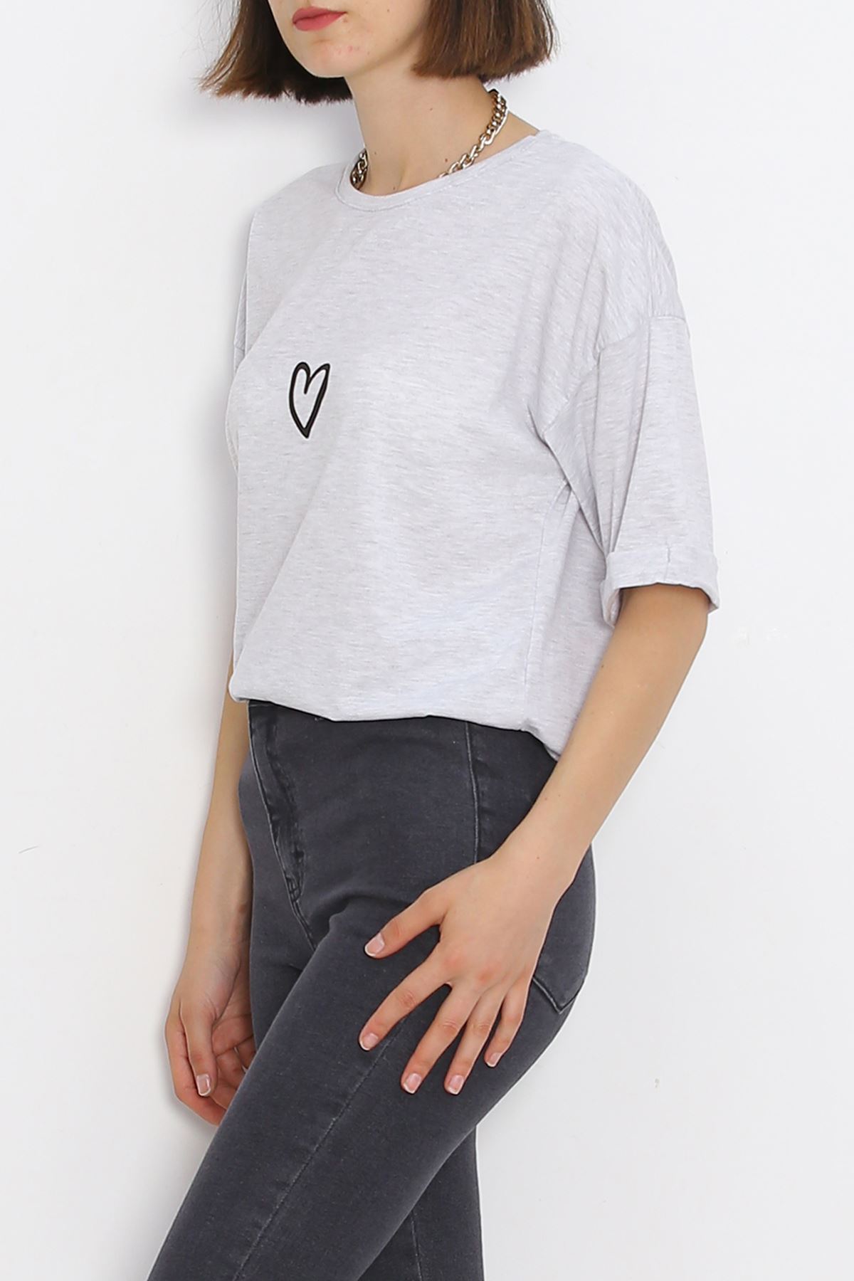 Double Sleeve Printed T-Shirt Gray - 16556.1567.