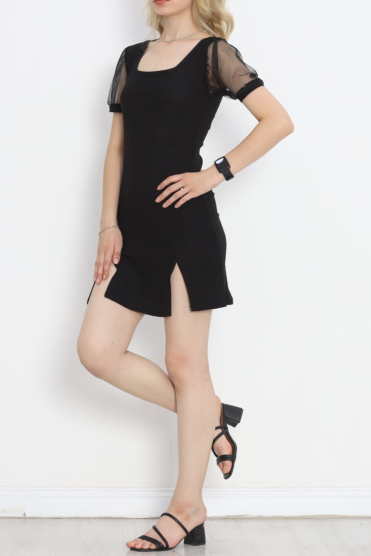 Square Neck Dress Black - 18732.701.