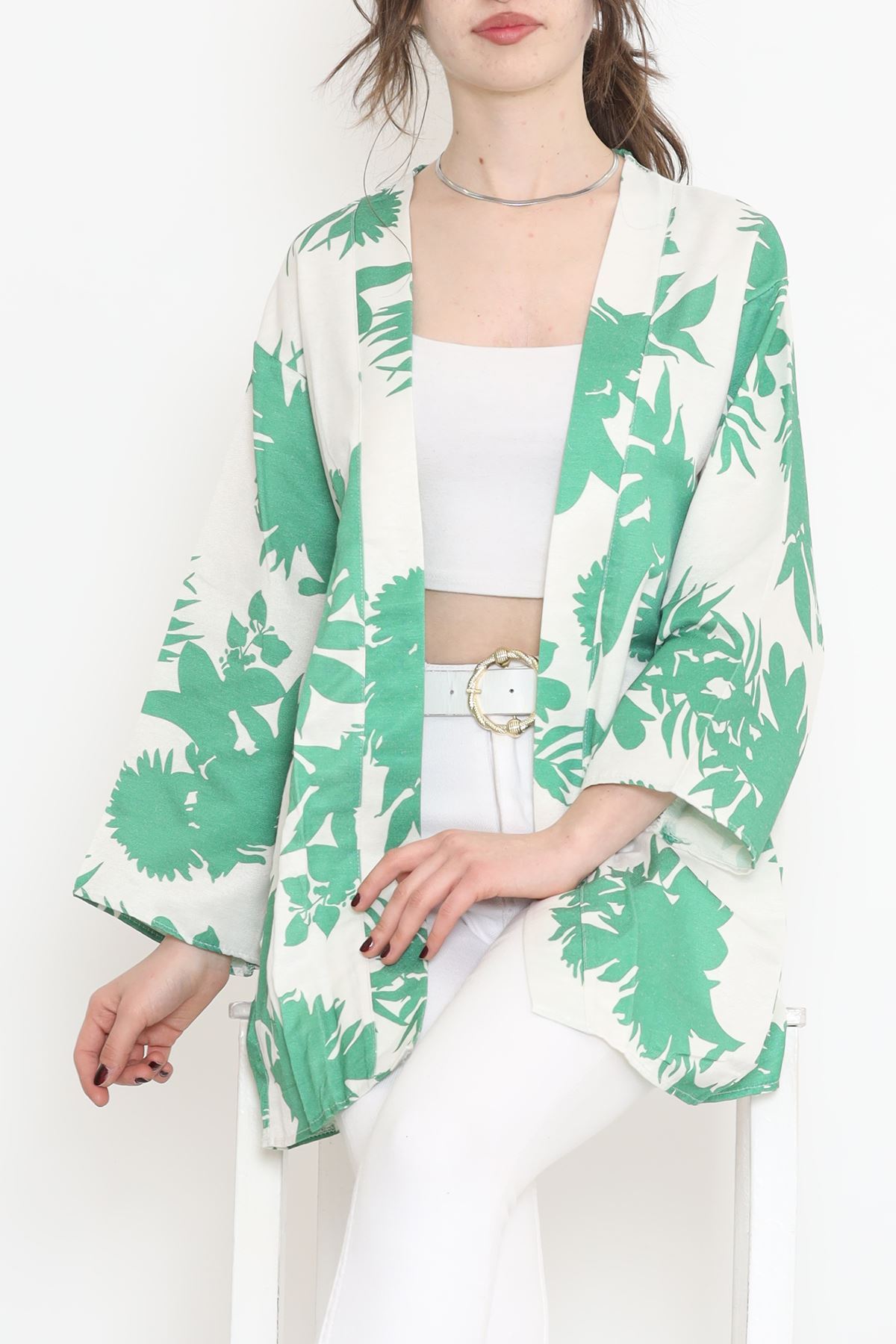 Patterned Kimono Green - 17725.1247.