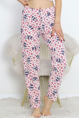 Pajama bottoms in white and pink - 11549.1048.