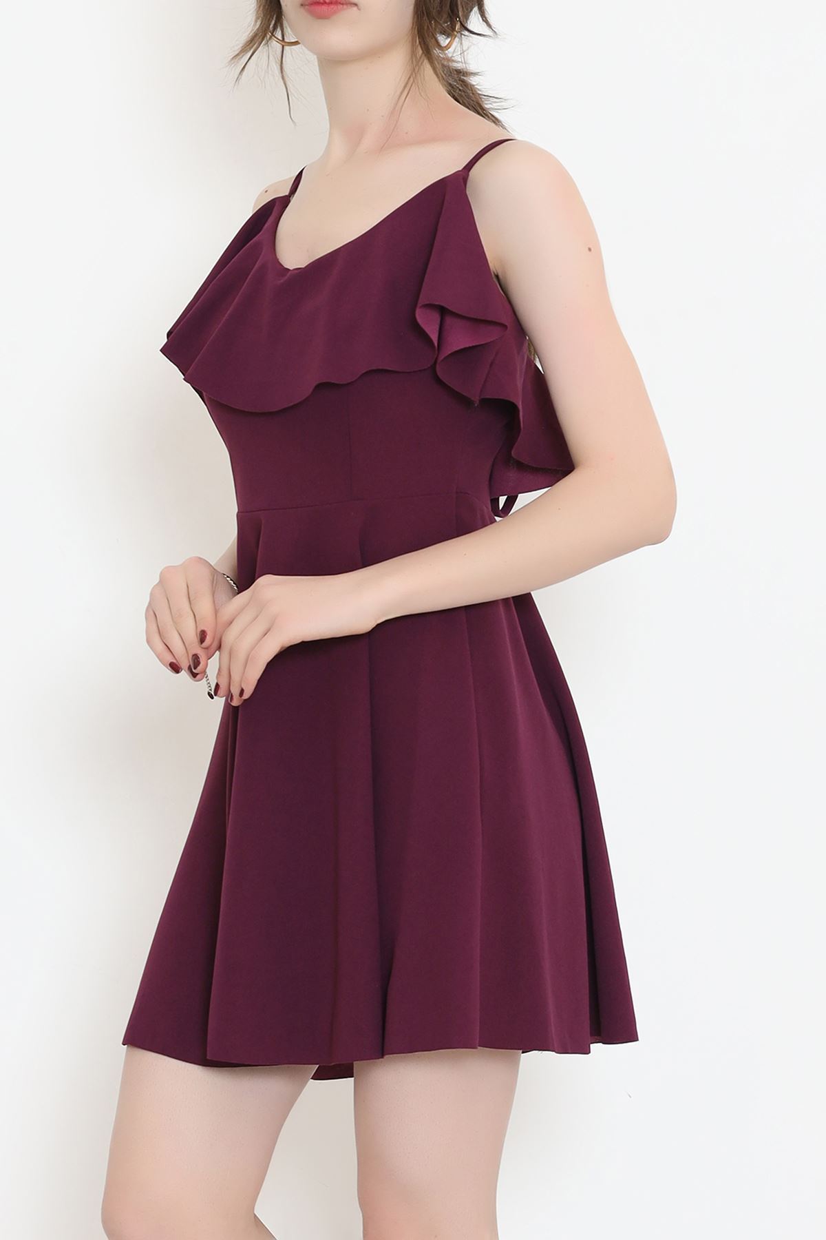 Crep Dress Purple with Straps - 581815.1592.