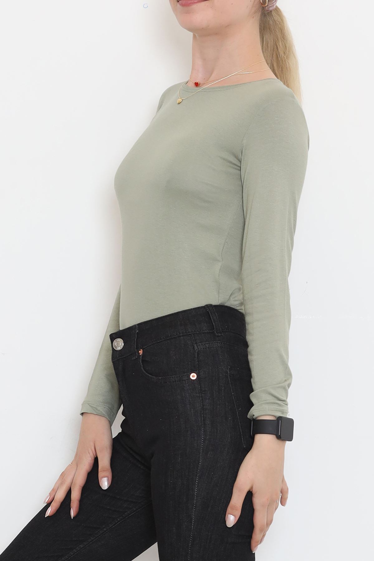 Long Sleeve Viscose Body Olive - 18551.1778.