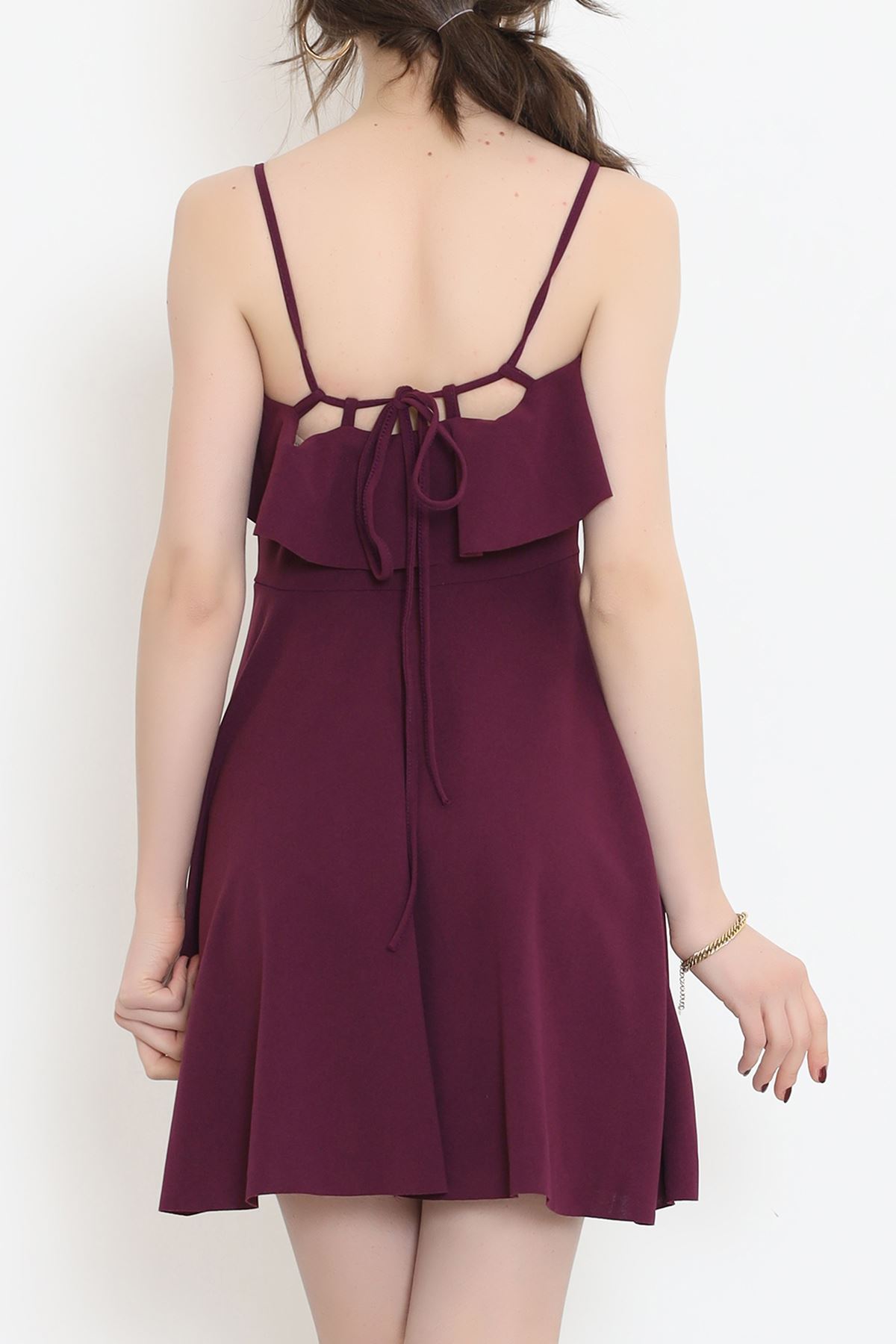 Crep Dress Purple with Straps - 581815.1592.