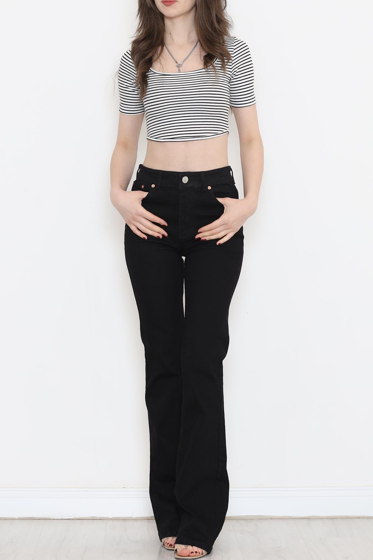 Flared Fade-Free Jeans Black - 1248.1431.