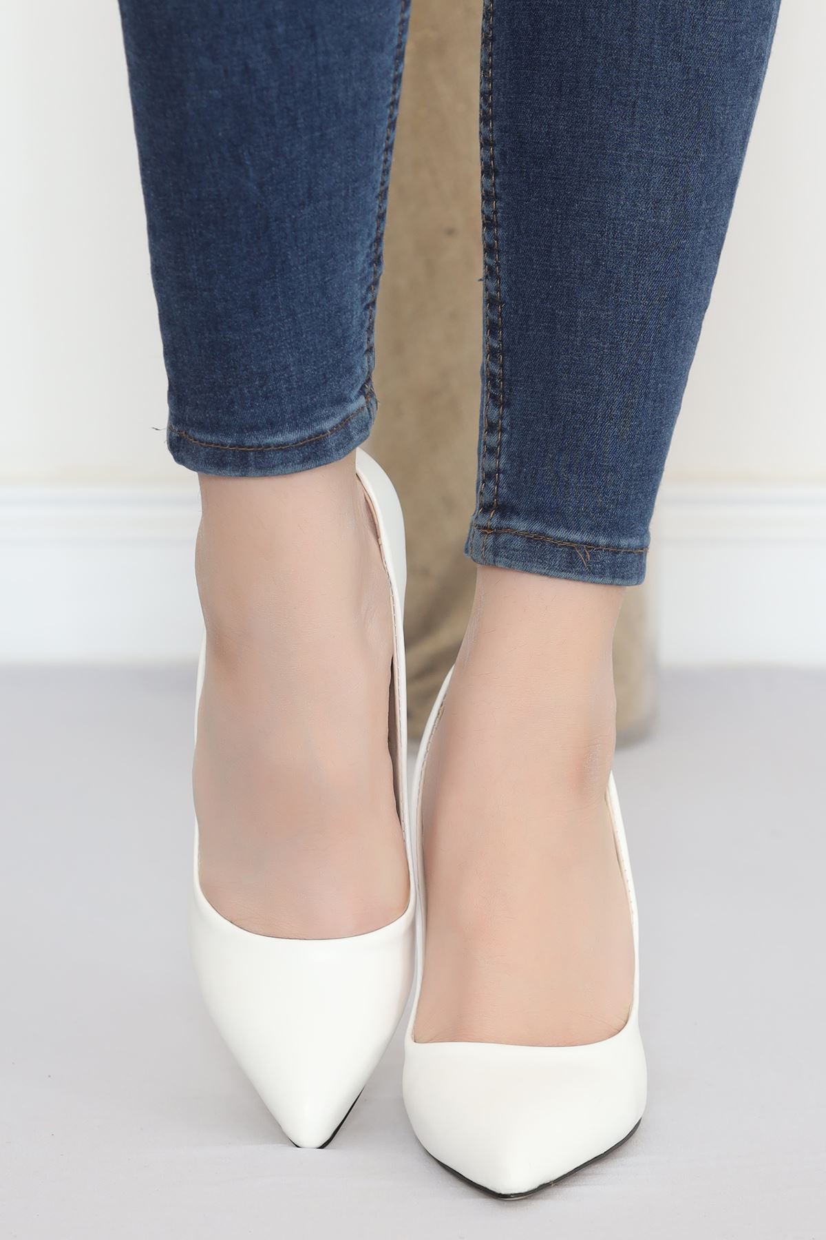 10 Cm Heeled Shoes White - 17348.264.