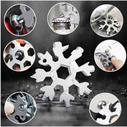 Multipurpose Snowflake Opener Screwdriver Keychain Allen Wrench