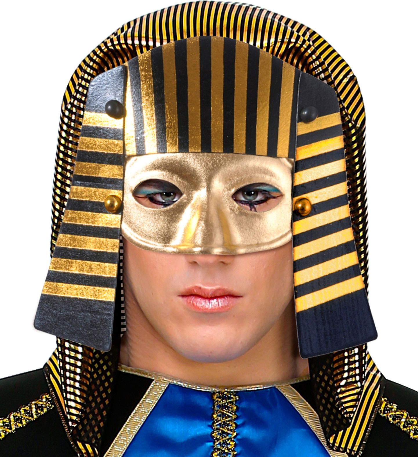 Egyptian Mask Pharaoh Mask with Rubber Bracket 21x23 cm