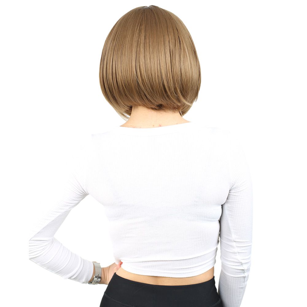 Straight Short Kanekalon Fiber Synthetic Wig without bangs / Baby Sandal