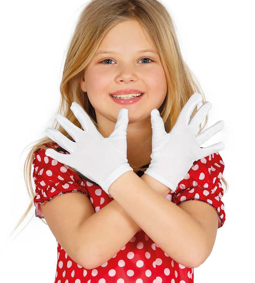 White Color Child Size Lycra Pantomime Gloves