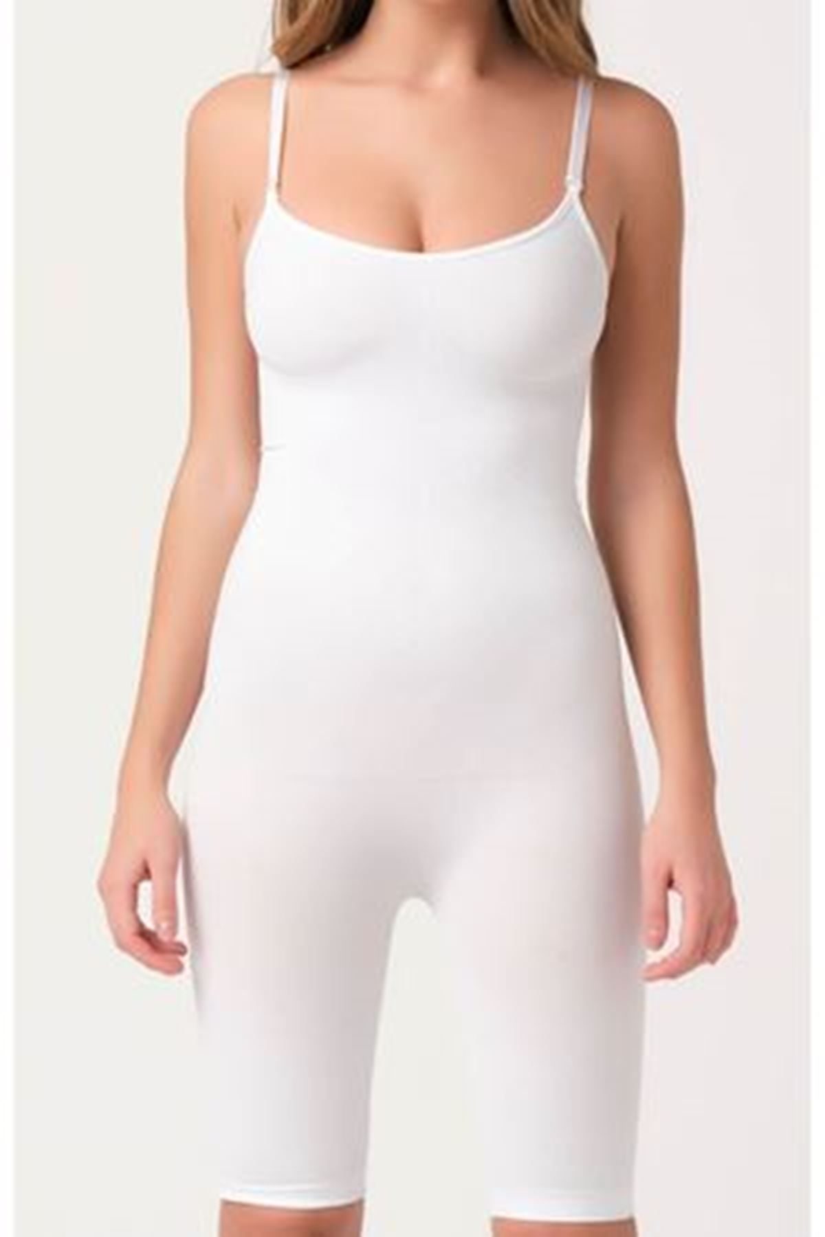 White Women's Leg Length Seamless Corset